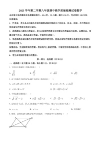 广东省广州市广雅中学2023-2024学年八年级下学期期中数学试题（含答案）