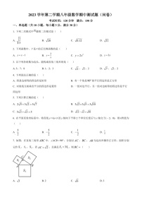 广东省广州市铁一中学2023-2024学年八年级下学期期中数学试题（含答案）