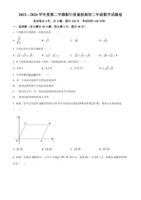 广东省广州外国语学校2023-2024学年八年级下学期期中数学试题（含答案）