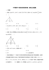 2026年 中考数学第一轮专项训练：锐角三角函数 [含答案]