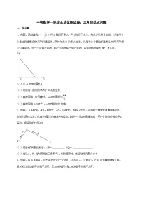 2026年 中考数学第一轮专项训练：三角形动点问题 [含答案]
