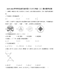2025-2026学年河北省石家庄四十八中八年级（上）期末数学试卷-自定义类型