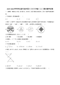 2025-2026学年河北省石家庄四十八中八年级（上）期末数学试卷-自定义类型