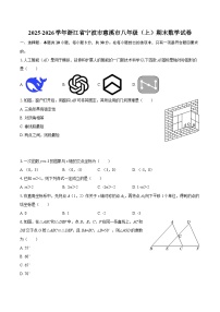 2025-2026学年浙江省宁波市慈溪市八年级（上）期末数学试卷-自定义类型