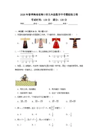 2026年+海南省海口市中考模拟数学自编卷含答案