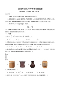 江苏苏州市2026年中考模拟数学自编卷含答案