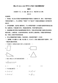 2025年广东省佛山市中考一模数学试题（原卷版）