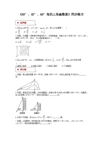 1.2  2026年中考数学一轮专题复习30°，45°，60°角的三角函数值同步习题