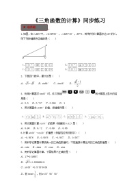 1.3 2026年中考数学一轮专题复习三角函数的计算同步练习