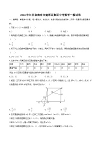 2026年江苏省南京市建邺区集团中考数学一模试卷-自定义类型