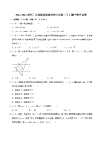 广东省深圳实验学校2024-2025学年七年级下学期期中数学试卷（含答案）
