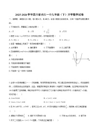 2025-2026学年四川省内江一中九年级（下）开学数学试卷-自定义类型