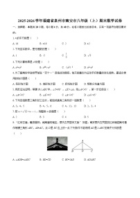 2025-2026学年福建省泉州市南安市八年级（上）期末数学试卷-自定义类型