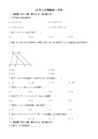 练习+答案 江苏省苏州市昆山市秀峰中学2024-2025学年七年级下学期3月月考数学试题