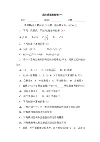 人教版（2024）数学八年级下册 期末质量检测卷(一)（试卷含答案）