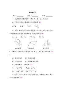 人教版（2024）数学八年级下册 期中测试（试卷含答案）