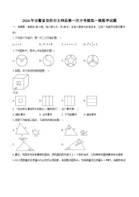 2026年安徽省阜阳市太和县第一次中考模拟一模数学试题-普通用卷