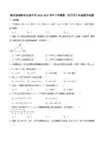 陕西省西北工业大学咸阳启迪中学2024-2025学年八年级下学期第一次月考 数学试题