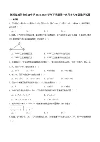 陕西省西北工业大学咸阳启迪中学2024-2025学年八年级下学期第一次月考 数学试题