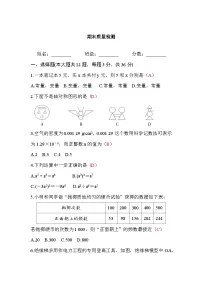 北师大版（2024）数学七年级下册 期末质量检测 （试卷含答案）