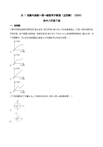 初中数学沪教版（五四制）（2024）八年级下册（2024）25.1 变量与函数习题