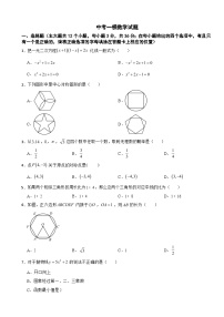 四川省泸州市泸县2026年中考一模数学试题附答案