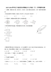 2025-2026学年辽宁省沈阳市浑南五中九年级（下）开学数学试卷-自定义类型