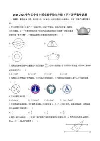 2025-2026学年辽宁省本溪实验学校九年级（下）开学数学试卷-自定义类型