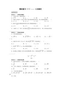 2025-2026学年期末复习（一）—— 第十九章 二次根式 单元测 数学人教版八年级下册试卷（含答案）