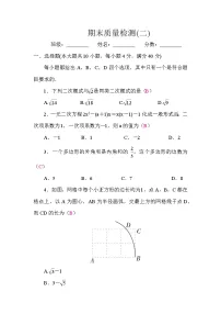 沪科版（2024）数学八年级下册 期末质量检测(二) 单元测试（试卷含答案）