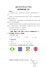 2026年山东省烟台市中考模拟数学自编卷 含答案（四）
