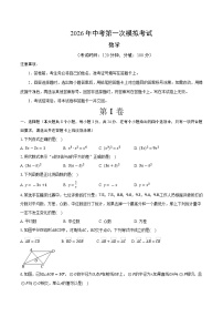 2026年上海市中考模拟数学自编卷 含答案