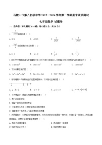 安徽马鞍山市第八初级中学2025-2026学年上学期七年级数学期末试题卷