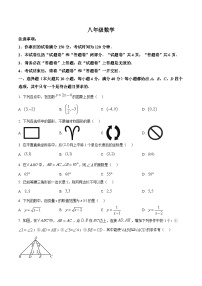安徽省阜阳市太和县民族中学2025-2026学年上学期八年级期末数学试题