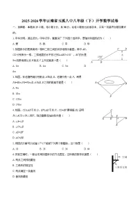 2025-2026学年云南省玉溪八中八年级（下）开学数学试卷-自定义类型