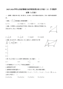 2025-2026学年山东省聊城市运河教育联合体九年级（上）月考数学试卷（1月份）-自定义类型