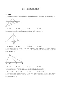 人教版2024-2025年全国九年级数学2年中考真题汇编 4.2 一般三角形及其性质
