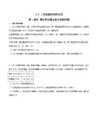 2016-2025年10年安徽数学中考真题汇编练习 3.5 二次函数的实际应用 第1课时 增长率问题与最大利润问题