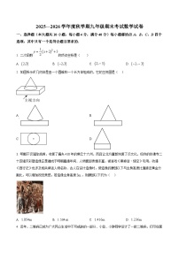 安徽省 六安市第九中学2025-2026学年度秋学期九年级期末考试数学试卷