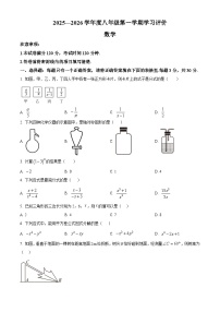 八年级上学期期末数学试题（原卷版无答案）