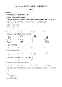 八年级上学期期末数学试题（原卷版无答案）
