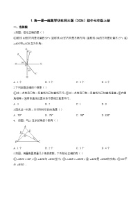 华东师大版（2024）七年级上册（2024）角课后练习题
