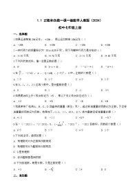 初中数学人教版（2024）七年级上册（2024）正数和负数同步训练题