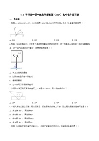 初中数学浙教版（2024）七年级下册（2024）平行线当堂达标检测题