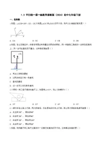 初中数学浙教版（2024）七年级下册（2024）平行线当堂达标检测题