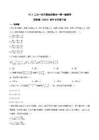 苏科版（2024）七年级下册（2024）二元一次方程组的概念当堂检测题