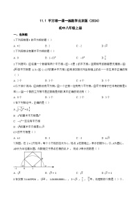 初中数学北京版（2024）八年级上册（2024）11.1 平方根课时作业