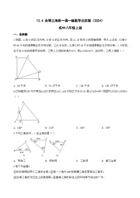 初中数学北京版（2024）八年级上册（2024）第十二章 三角形二、全等三角形12.4 全等三角形课时练习