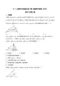 初中数学沪科版（2024）八年级上册（2024）13.1 三角形中的边角关系习题