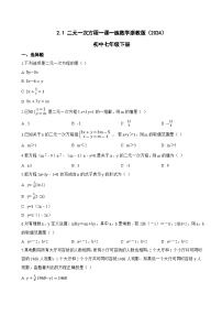 初中数学浙教版（2024）七年级下册（2024）二元一次方程课时作业